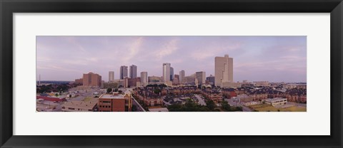 Framed Skyscrapers in a city, Fort Worth, Texas, USA Print