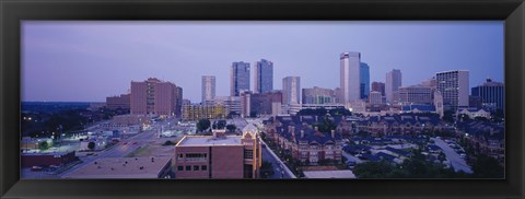 Framed High angle view of a city, Fort Worth, Texas, USA Print