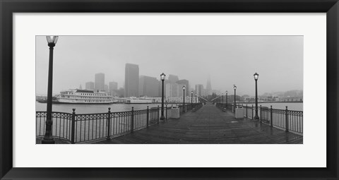 Framed Street lamps on a bridge, San Francisco, California, USA Print