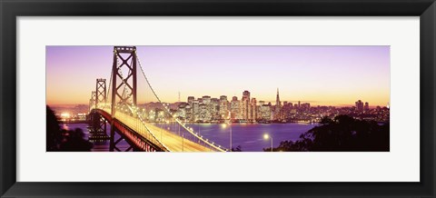 Framed San Francisco Skyline with Golden Gate Bridge Print