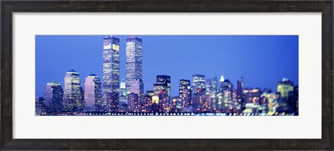 Framed Evening, Lower Manhattan, NYC, New York City, New York State, USA Print