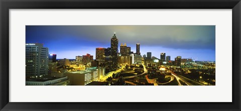 Framed Evening Atlanta GA Print