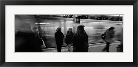 Framed Subway, Station, NYC, New York City, New York State, USA Print