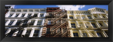 Framed Low Angle View Of A Building, Soho, Manhattan, NYC, New York City, New York State, USA Print