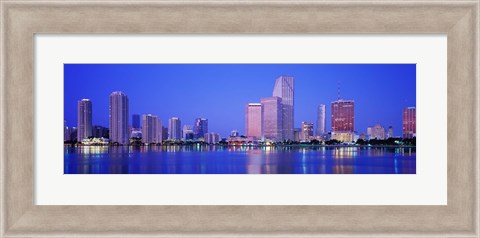 Framed Dusk, Miami Florida, USA Print