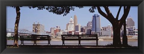 Framed View of Cincinnati OH Print