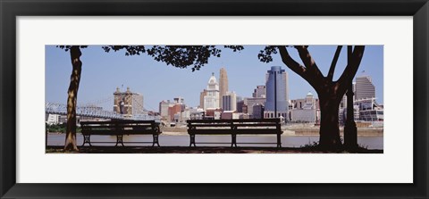 Framed View of Cincinnati OH Print