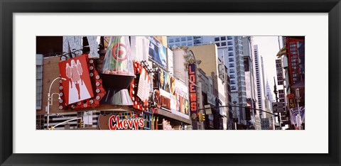 Framed Signs in Times Square, NYC Print