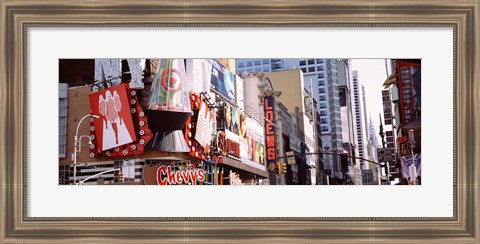 Framed Signs in Times Square, NYC Print