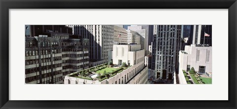 Framed Rooftop View Of Rockefeller Center, NYC, New York City, New York State, USA Print