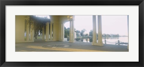 Framed Building on the waterfront, Lake Merritt, Oakland, California, USA Print