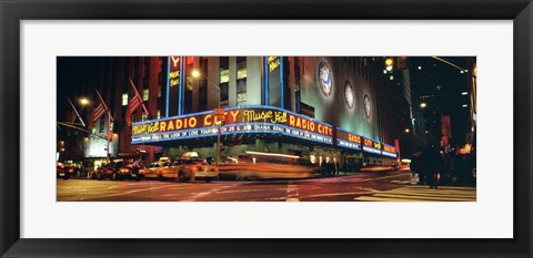 Framed Manhattan, Radio City Music Hall, NYC, New York City, New York State, USA Print