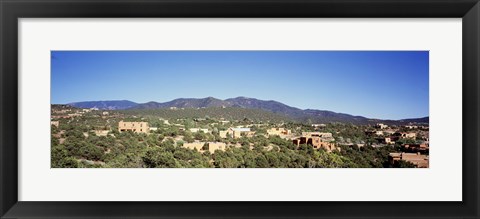 Framed High angle view of a city, Santa Fe, New Mexico, USA Print