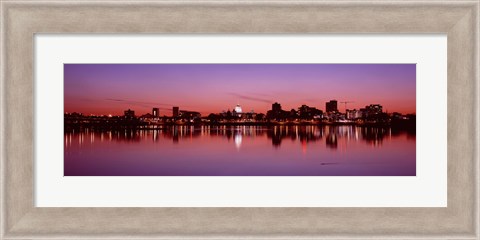 Framed USA, Pennsylvania, Harrisburg at Dusk Print