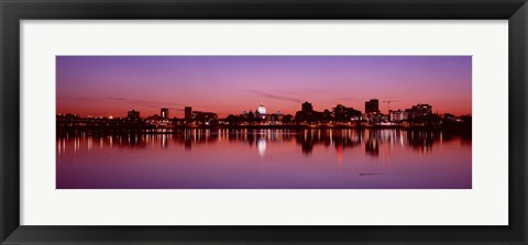 Framed USA, Pennsylvania, Harrisburg at Dusk Print