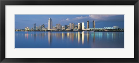 Framed San Diego from the Water Print