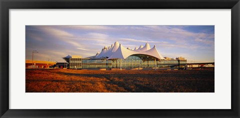 Framed Clouded sky over an airport, Denver International Airport, Denver, Colorado, USA Print