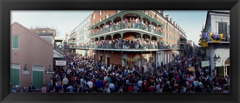 Framed People celebrating Mardi Gras festival, New Orleans, Louisiana, USA Print