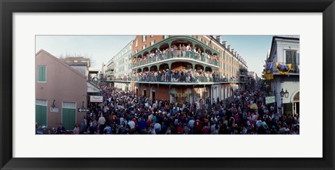 Framed People celebrating Mardi Gras festival, New Orleans, Louisiana, USA Print