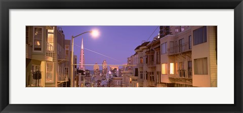 Framed City At Night, San Francisco, California, USA Print