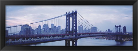 Framed Skyscrapers In A City, Manhattan Bridge, NYC, New York City, New York State, USA Print