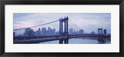 Framed Skyscrapers In A City, Manhattan Bridge, NYC, New York City, New York State, USA Print