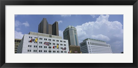 Framed Cloud over tall building structures, Columbus, Ohio Print