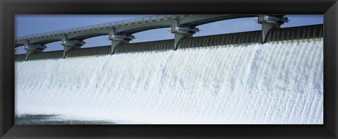 Framed USA, Ohio, Columbus, Big Walnut Creek, Low angle view of a Dam Print