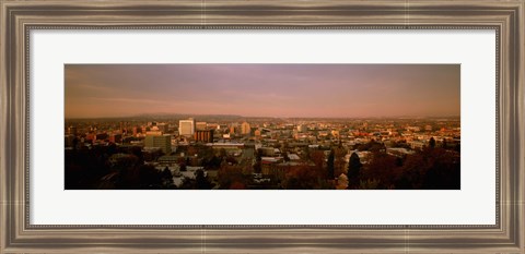 Framed USA, Washington, Spokane, Cliff Park, High angle view of buildings in a city Print