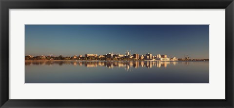 Framed USA, Wisconsin, Madison, Lake Monona, City on a waterfront Print