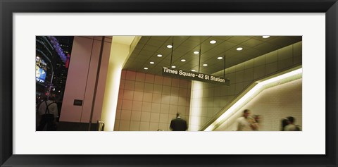 Framed USA, New York State, New York City, Times Square, Low angle view of a subway station Print