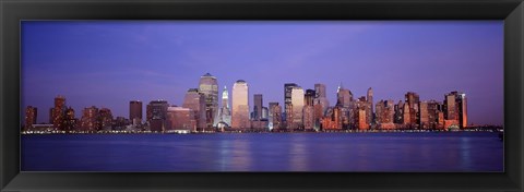 Framed Skyscrapers in a city, Manhattan, New York Print