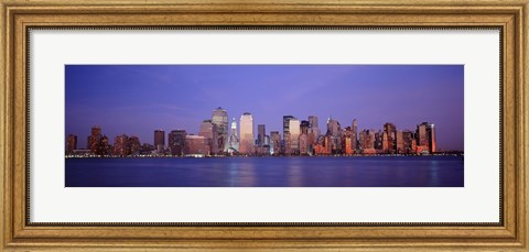 Framed Skyscrapers in a city, Manhattan, New York Print