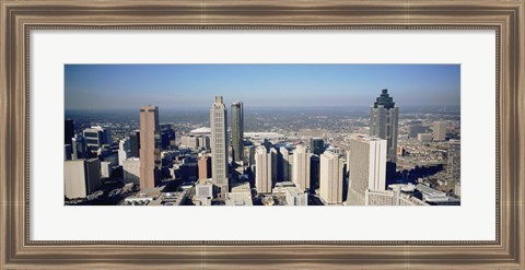 Framed Aerial view of Atlanta skyscrapers, Georgia Print