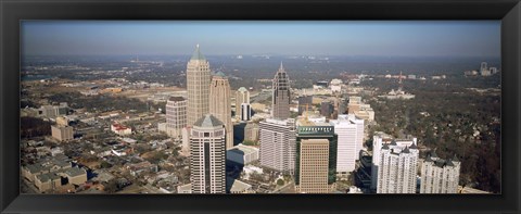 Framed High angle view of buildings in a city, Atlanta, Georgia, USA Print