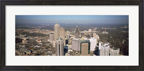 Framed High angle view of buildings in a city, Atlanta, Georgia, USA Print