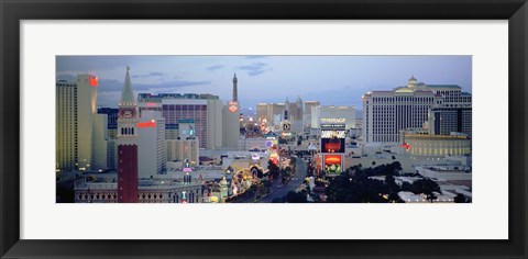 Framed Strip at Dusk, Las Vegas, Nevada Print