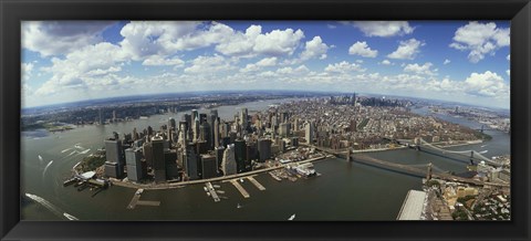 Framed Aerial View of New York City Print