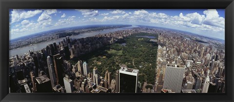 Framed Aerial View of New York City with Central Park Print