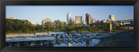 Framed City At Dusk, Memphis, Tennessee, USA Print