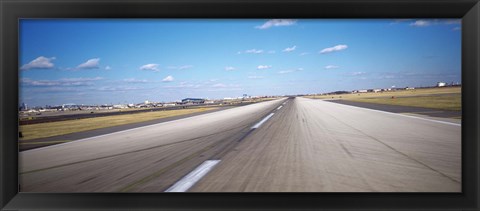 Framed Runway at an airport, Philadelphia Airport Print