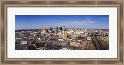 Framed Aerial view of a city, Birmingham, Alabama, USA Print