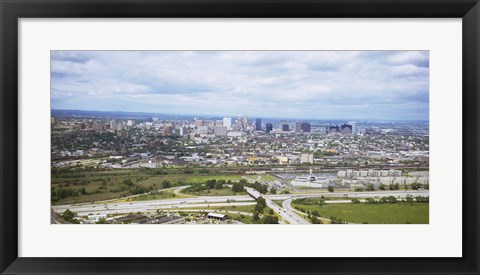 Framed Aerial view of a city, Newark, New Jersey, USA Print