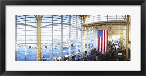 Framed Interior of an airport, Ronald Reagan Washington National Airport, Washington DC, USA Print