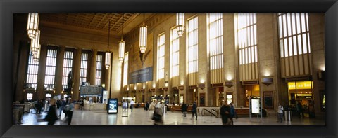 Framed Group of people at a station, Philadelphia, Pennsylvania, USA Print