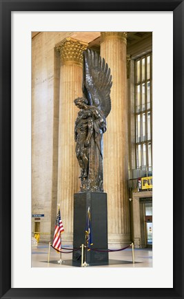 Framed War memorial at a railroad station, 30th Street Station, Philadelphia, Pennsylvania, USA Print