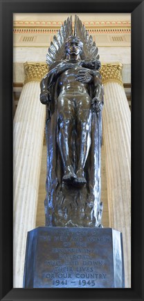 Framed Low angle view of a war memorial statue at a railroad station, 30th Street Station, Philadelphia, Pennsylvania, USA Print