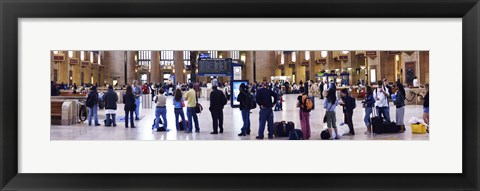 Framed People waiting in a railroad station, 30th Street Station, Schuylkill River, Philadelphia, Pennsylvania, USA Print