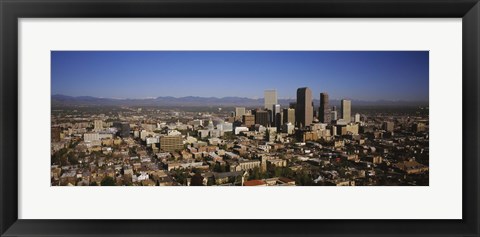 Framed High angle view of Denver, Colorado, USA Print