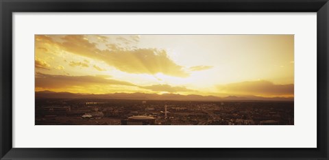 Framed Clouds over a city, Denver, Colorado, USA Print